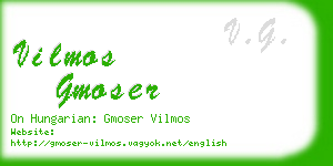 vilmos gmoser business card